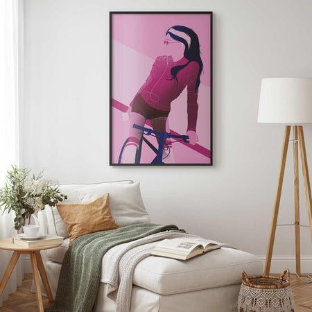 Poster - Woman on a Bicycle