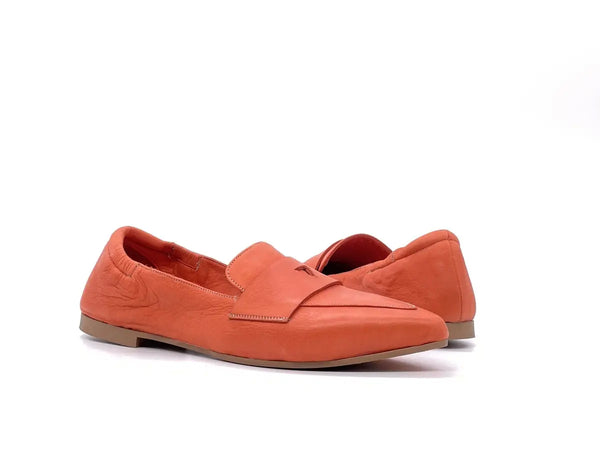 JACKAL Mocassino a puòa donna in pelle corallo