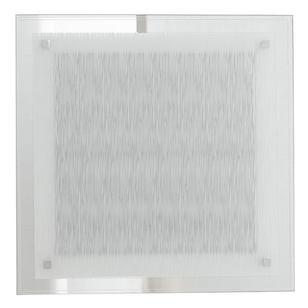 Plafoniera Decoro Linee Quadrato Vetro Lampada Moderna Led 24 watt Luce Naturale