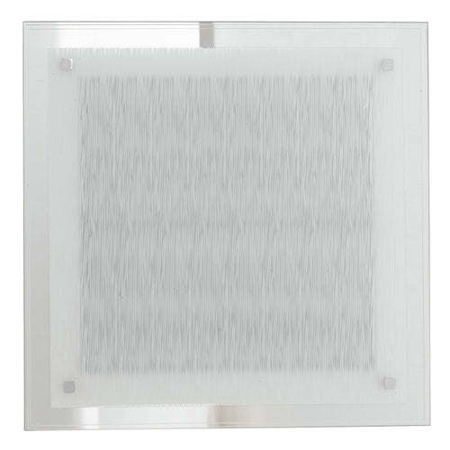 Plafoniera Decoro Linee Quadrato Vetro Lampada Moderna Led 24 watt Luce Naturale