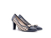 DONNA SOFT Slingback donna in pelle traforata beige e nera 5677