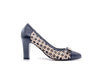 DONNA SOFT Slingback donna in pelle traforata beige e nera 5677