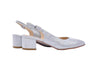 ELLEN Slingback basso donna in pelle Iron Argento