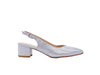 ELLEN Chanel basso donna in pelle Iron Argento