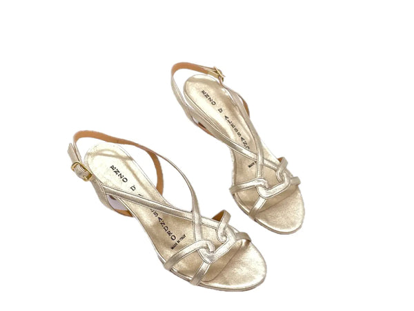 ENZO D'ALESSANDRO sandalo donna SR840 berg wash platino tacco 50