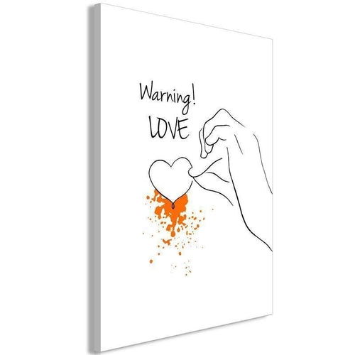 Quadro Warning! Love (1 Part) Vertical