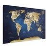 Quadro World Map The Dark Blue Depths