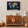 Quadro World Map The Dark Blue Depths