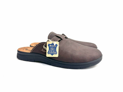 INBLU Ciabatta Chiusa Uomo con fibbia Testa di Moro