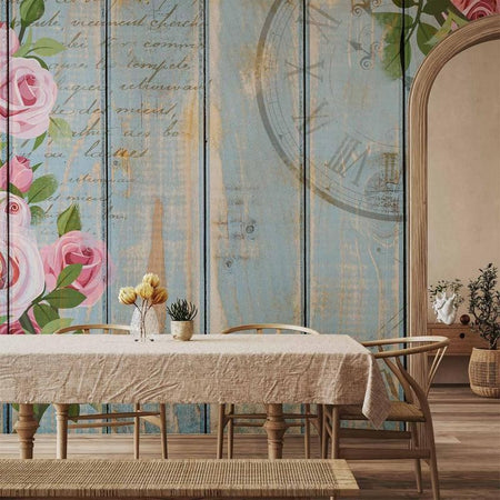 Fotomurale giardino fiorito vintage