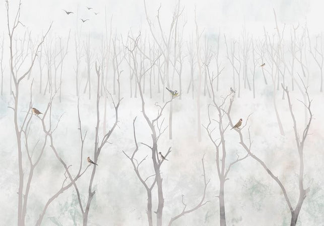 Carta da parati foresta invernale