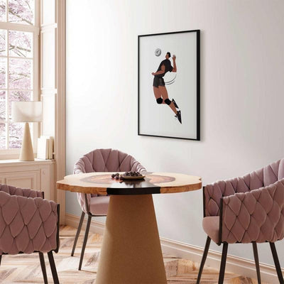 Poster - Volleyball Player on a Light Background - Illustration