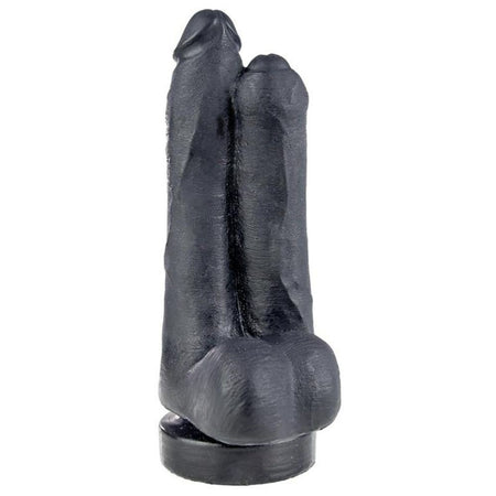 Doppio dildo realistico nero SUMMUM LUCHA 24 cm