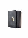 TWINSET Portafoglio Oval T 241TH7019 saffiano nero