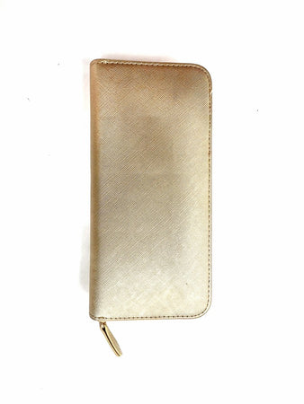 TWINSET Portafoglio Zip around grande 241TH7010 Saffiano Golden