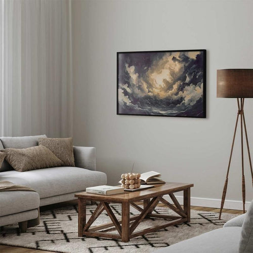 Poster - Epic Play of Light: The Sun Battling for Dominance Over the Clouds