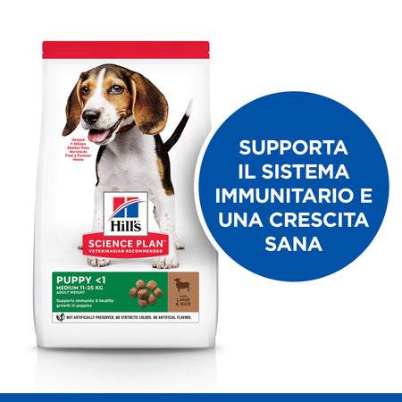 Hill's Mantenimento secco Cani Puppy Medium agnello e riso