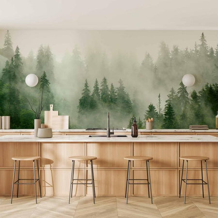 Fotomurale Mountain Forest (Green)