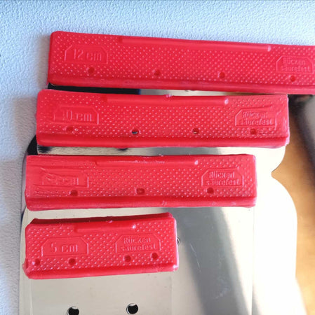 Set di 4 spatole flessibili di acciaio - senza manico