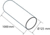 First 125mm da 1mt tubo tondo bianco MM per aerazione cappa