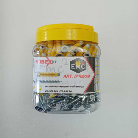Nobex ECM2 tassello bimateriale universale da 8mm con vite - 150pz