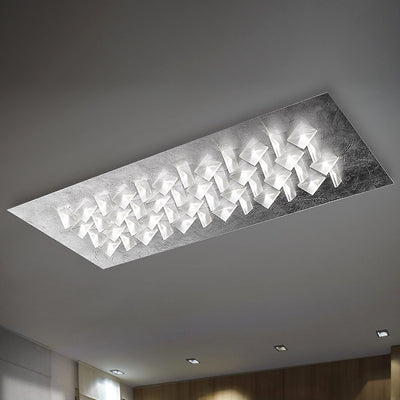 Plafoniera moderna Fratelli Braga CRISTALLI 2052 PL110 S 13 C LED metallo metacrilato lampada soffitto