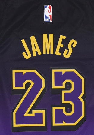 NIKE NBA Canotta Basket Uomo Nba City Edition 2024/25 Dri-fit Swingman Jersey No 23 Lebron James Loslak Field Purple da uomo
