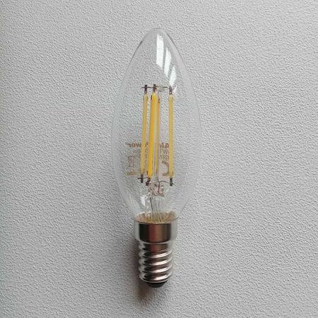 Alca Power C35 6W 220V 650lm 4000K E14 lampada oliva a filamento dimmerabile a led