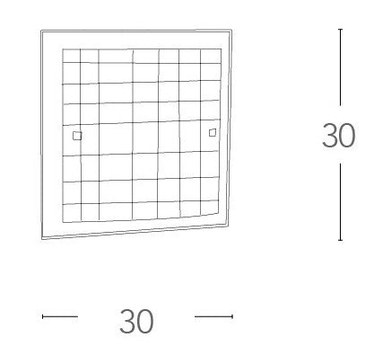 Plafoniera Lampada Classica Quadrata Vetro Cornice decoro Quadri Interno E27