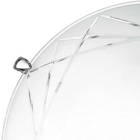 Plafoniera decoro Geometrico Inciso Tonda Vetro Satinato Lampada Classica E27