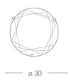 Plafoniera decoro Geometrico Inciso Tonda Vetro Satinato Lampada Classica E27