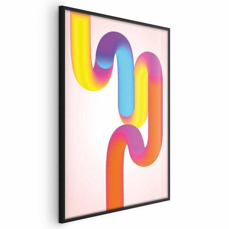 Poster - Rainbow Tubes - abstract illustration with colorful gradients