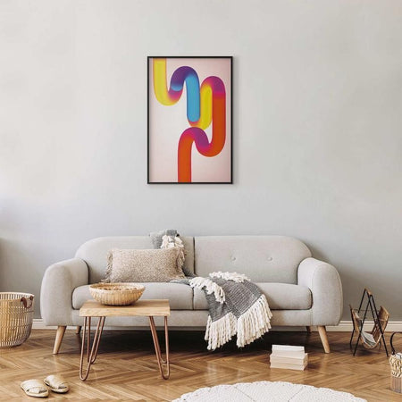 Poster - Rainbow Tubes - abstract illustration with colorful gradients