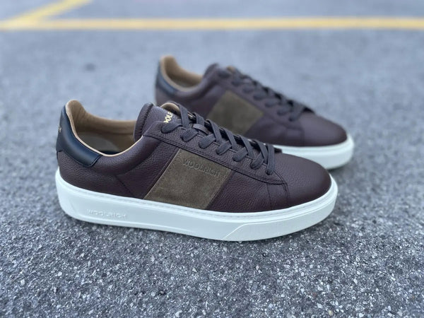 WOOLRICH Sneakers Uomo in Pelle Marrone tortora
