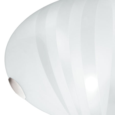 Plafoniera Classica Tonda Vetro decoro Fasce Satinato Interno E27