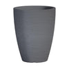 Vaso Cromia Adone rotondo decorazione in resina Made in Italy da h 38 cm