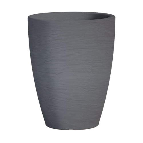 Vaso Cromia Adone rotondo decorazione in resina Made in Italy da h 38 cm