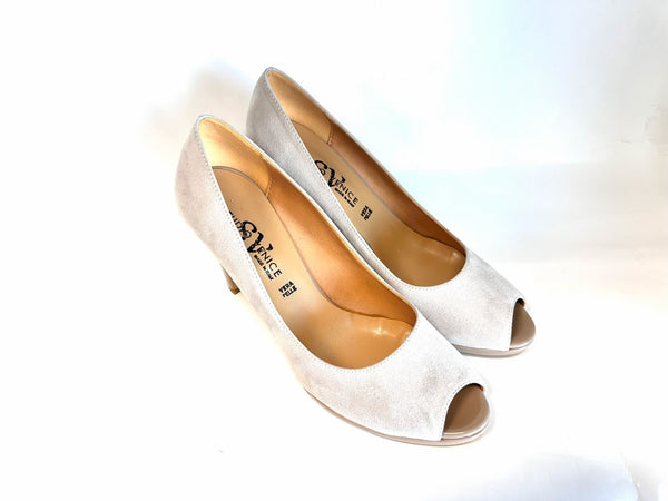 STUDIO VENICE décolleté spuntato donna in camoscio beige t70