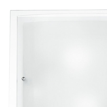 Plafoniera dal design semplice e moderno bianca 60 watt E27