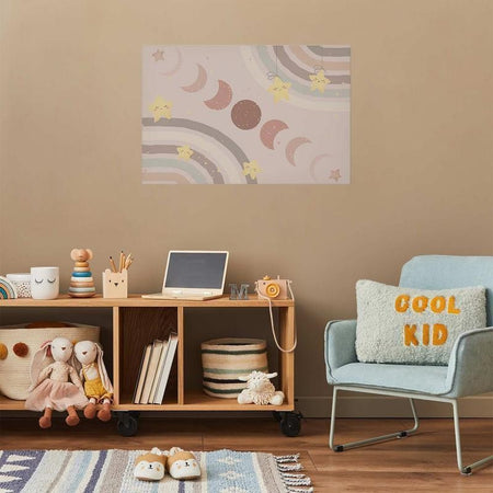 Poster - Phases of the Moon with a Rainbow