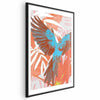 Poster - Exotic Wings - parrot among abstract leaf patterns