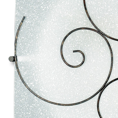 Plafoniera bianca con decoro dalla forma a spirale 60 watt E27