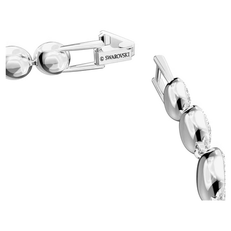Swarovski  Bracciale Tennis Una Angelic Taglio Round, Bianco, Placcato rodio