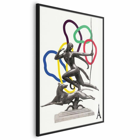 Poster - Collage Graphic - Woman Shooting a Bow