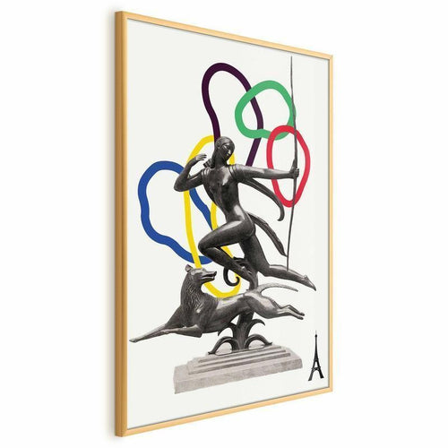 Poster - Collage Graphic - Woman Shooting a Bow