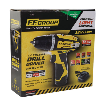 FF-Group CDD 12V PLUS trapano avvitatore con 1 batteria uso semi professionale