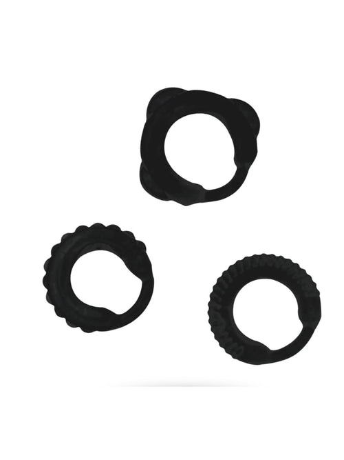 ADDICTED TOYS - SET 3 RING Nero