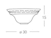 Applique da parete per interno 60W E27 a lunetta Greek