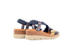 LUXDIVE Sandali donna con fasce incrociate in pelle nero bronzo fucile