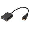 Convertitore per segnali da HDMI a VGA - Lunghezza cavo 15 cm - Per collegamento di PC notebook o altri dispositivi con porta HDMI a proiettori o monitor VGA.